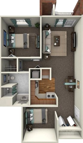 Floor plan drawing: Markley
